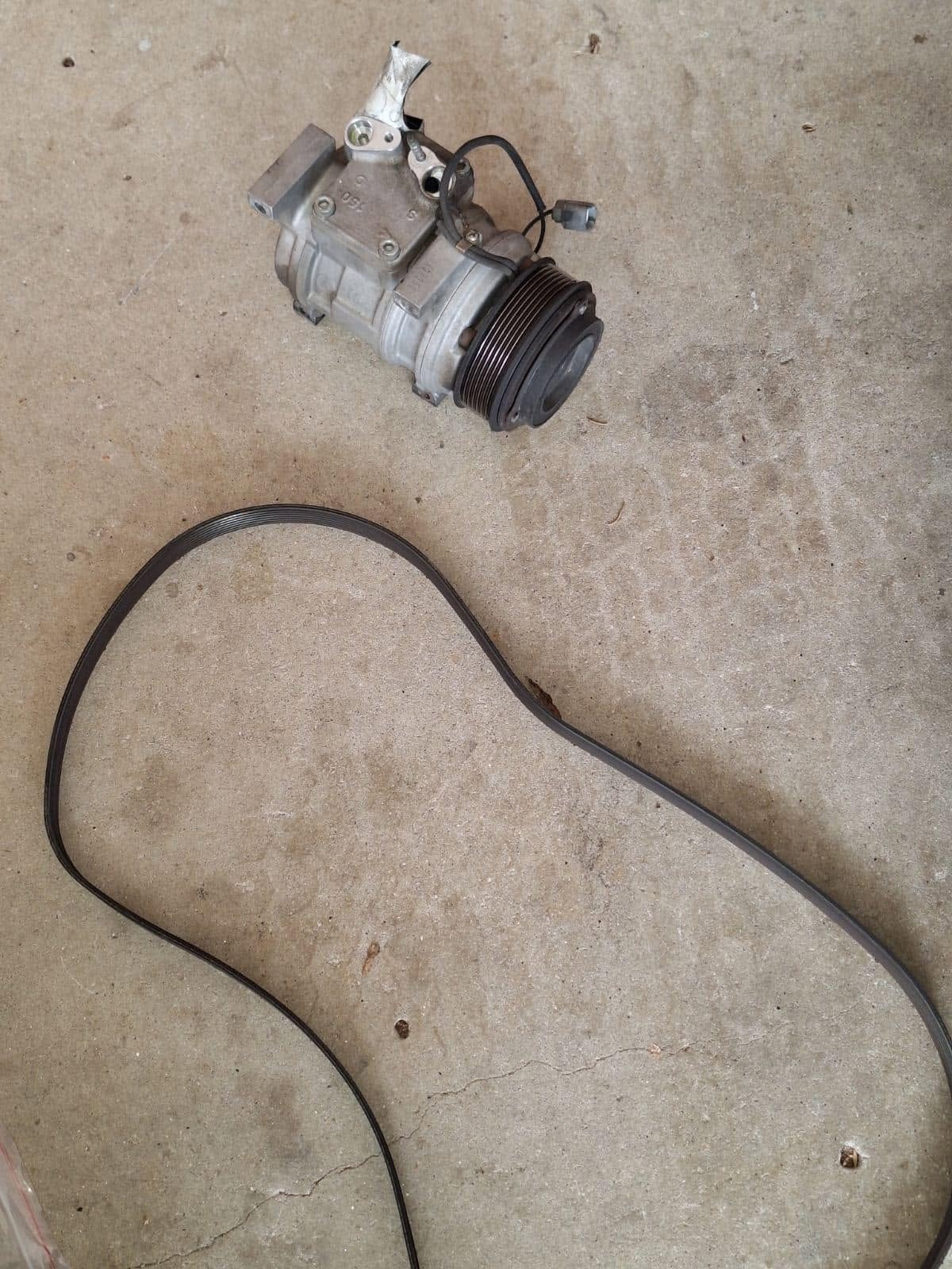 AC compressor belt inspection