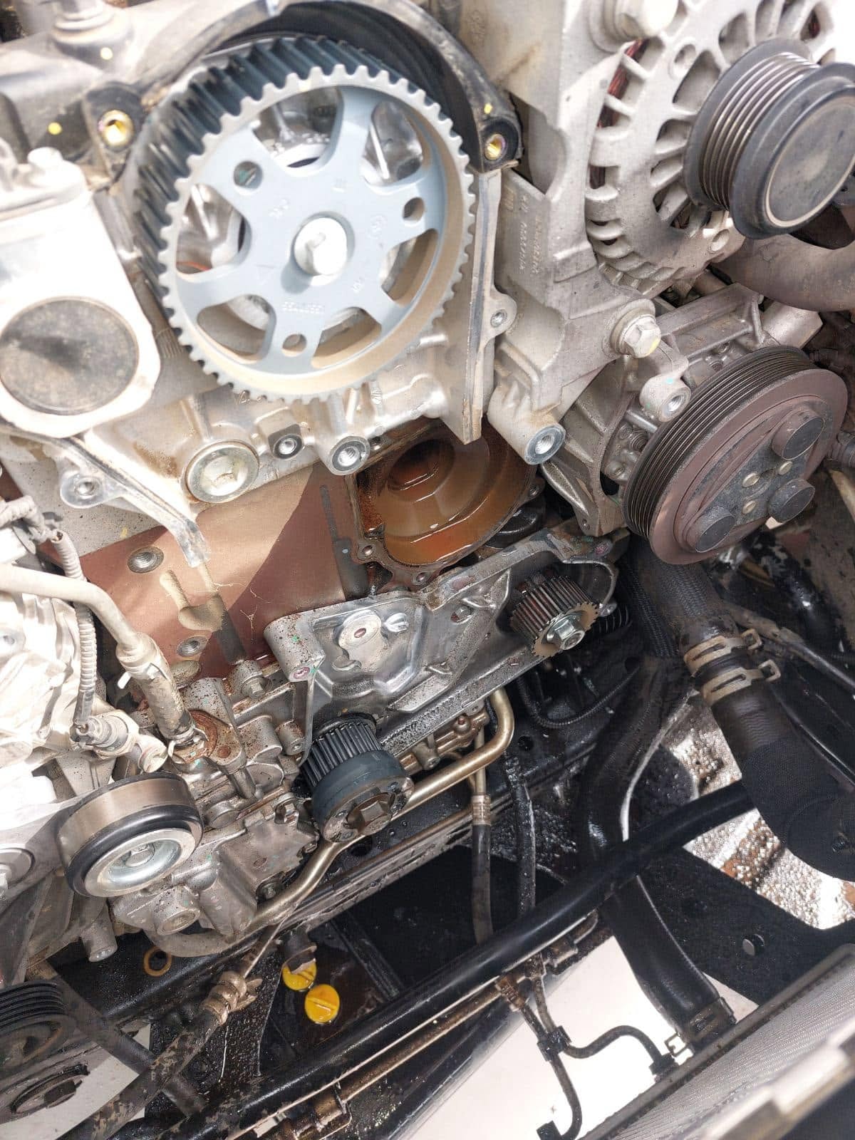 Timing belt and engine service